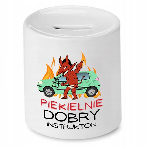 Dla Instruktora Skarbonka Piekielnie Dobry Prezent Z Nadrukiem Ze Zdjęciem zdjęcie 1