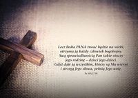 Kartka składana 17 z wersetem Lecz łaska PANA trwać będzie