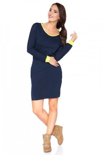 Sukienka Model E7 Navy Limonka   RaWear Rozmiar - 36 na Arena.pl
