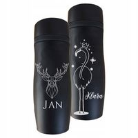 Kubek termiczny grawer GEOMETRIC zwierzęta cytaty