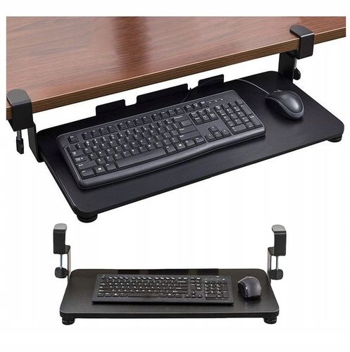 PÓŁKA POD KLAWIATURĘ SZUFLADA PODSTAWKA WYSUWANA ZACISKOWA NA BIURKO na Arena.pl