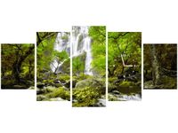 70CM 150CM ZEGAR 5 ELEM WODOSPAD ZIELENI DRUK OBRAZ