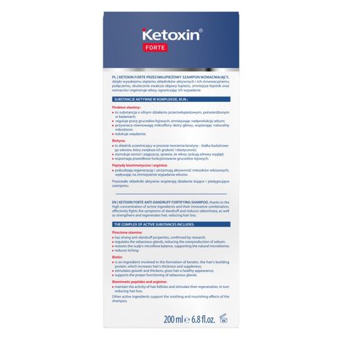 Ketoxin Forte wzmacniający szampon przeciwłupieżowy, 200 ml na Arena.pl