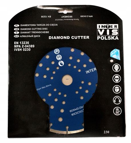 TARCZA DIAMENTOWA SEGMENT 230 x 22 x 12mm INTER-VIS na Arena.pl