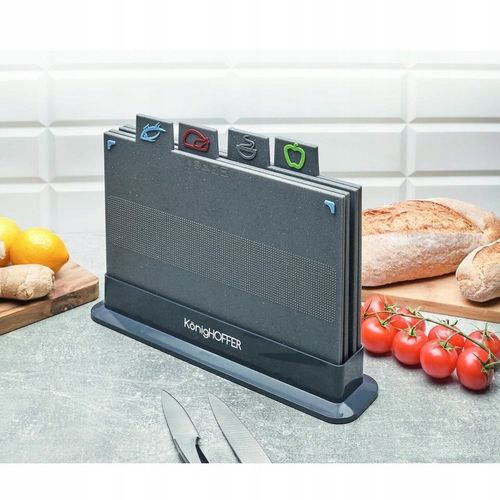 Zestaw 4 desek do krojenia i stojak Konighoffer na Arena.pl