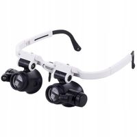 OKULARY POWIĘKSZAJĄCE ZEGARMISTRZOWSKIE LUPA dioda LED powiększenie 8x-23x