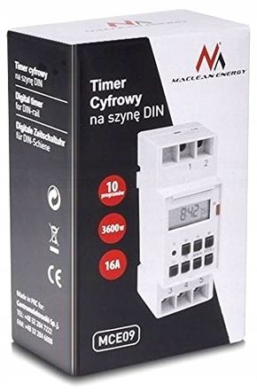 TIMER PROGRAMATOR CZASOWY NA SZYNĘ DIN TYGODNIOWY na Arena.pl