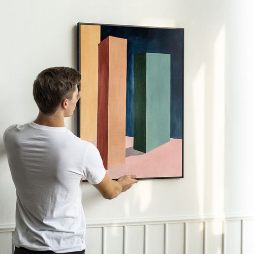 Plakat kompozycja geometryczna w ramce 30x40 cm w czarnej ramie na Arena.pl