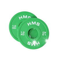 Talerze Obciążenia Na Gryf Olimpijski Sztangę Gumowane Zestaw 2x1 kg HMS