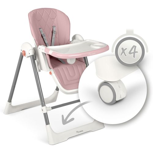 Krzesełko do karmienia Nukido Elite różowe na Arena.pl