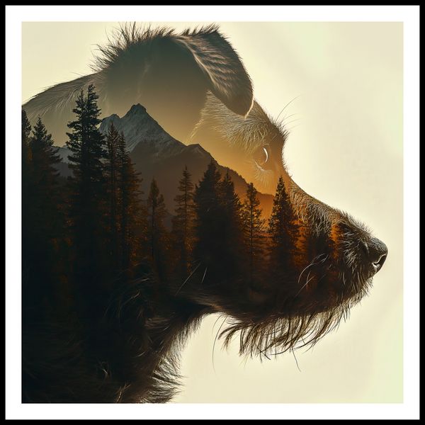 Plakat 70x70cm Psi Duch Lasu zdjęcie 3