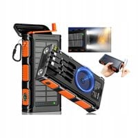 Power Bank Solarny 26800Mah 15W 4X Usb Pd Qi Korba Ładowanie Indukcyjne