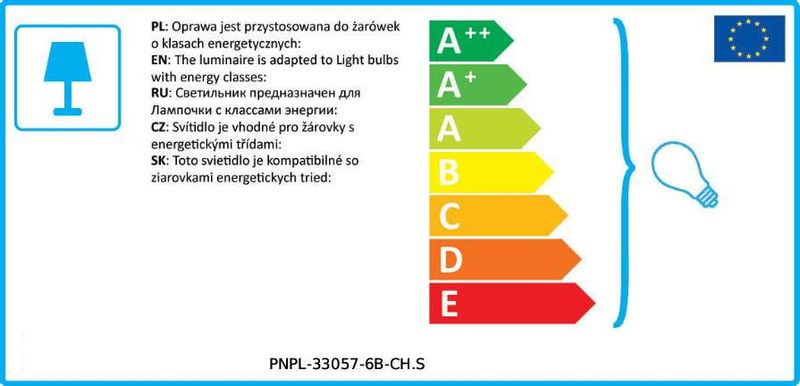 Plafon LAMPA sufitowa RINALDO PNPL-33057-6B-CH.S Italux glamour OPRAWA metalowa okrągła crystal kryształki srebrna szampańska zdjęcie 3
