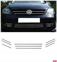 VW GOLF V PLUS - Listwy CHROM GRILL atrapa Tuning