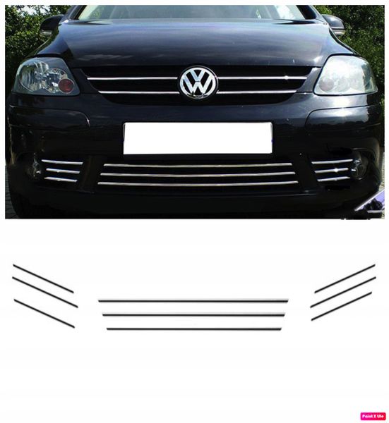 VW GOLF V PLUS - Listwy CHROM GRILL atrapa Tuning zdjęcie 1