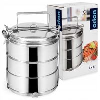 Menażka 3-POZIOMOWA piętrowa do przenoszenia żywności na obiad posiłki