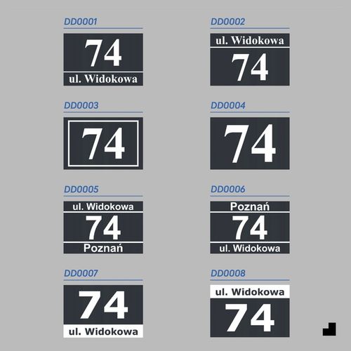 Nierdzewny Numer Na Dom Tabliczka Adresowa z Numerem Domu 32x21 cm Antracyt na Arena.pl