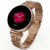 smartwatch hifuture aura damski - różowo-złoty