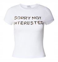 Noisy May T-shirt z wyhaftowanym napisem r.S