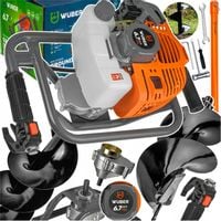 WIERTNICA SPALINOWA ŚWIDER DO ZIEMI GLEBY 6,7KM + PRZEDŁUŻKA WIERTŁO 30CM