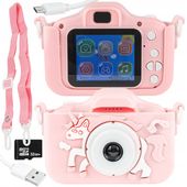 APARAT CYFROWY DLA DZIECI FULL HD 12MPX KAMERA GRY + KARTA 32GB ZESTAW XXL