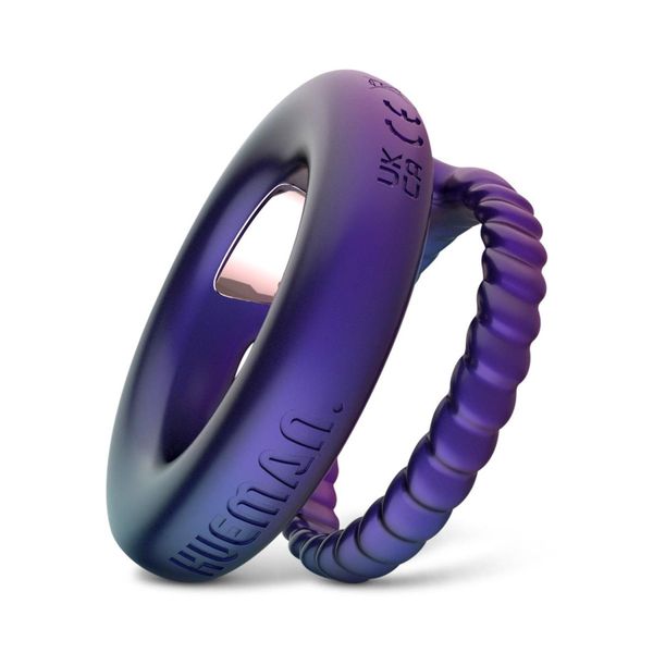 Hueman - Jupiter Vibrating Cock And Ball Ring - Purple zdjęcie 5