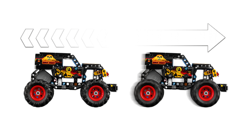 LEGO Technic 42219 Monster Jam Grave Digger Ogień i lód Napęd Pull-back na Arena.pl