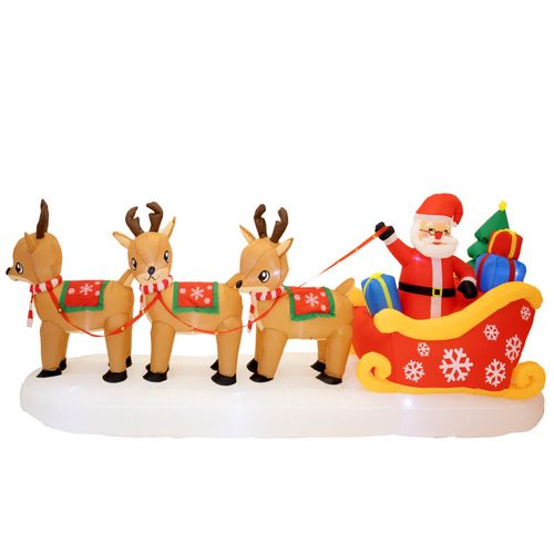 mikołaj nadmuchiwany dekoracja świąteczna sanie renifer dmuchaniec jumihome na Arena.pl