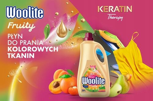 Woolite Płyn Do Prania KOLORÓW Owocowy Molerowy Zapach Keratin Therapy 3,6l na Arena.pl