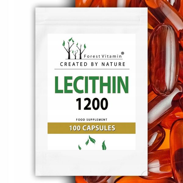 LECYTYNA SOJOWA 1200mg PAMIĘĆ KONCENTRACJA 100 kaps FOSFOLIPIDY CHOLINA zdjęcie 1