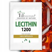 LECYTYNA SOJOWA 1200mg PAMIĘĆ KONCENTRACJA 100 kaps FOSFOLIPIDY CHOLINA