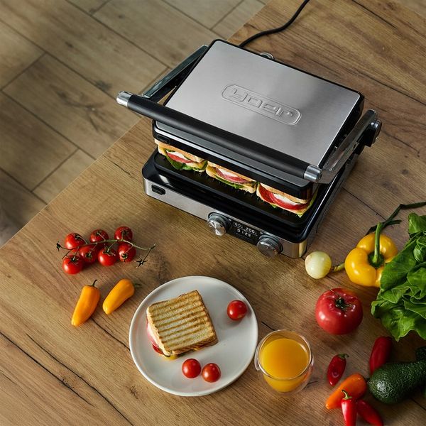 Grill elektryczny Opiekacz do panini Yoer 2000W + Programator czasu i zdjęcie 3