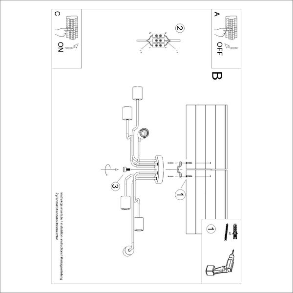 Żyrandol TIMBO 6 biały zdjęcie 9