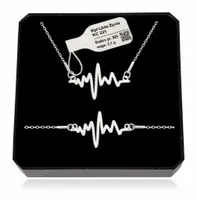 Komplet biżuterii celebrytka Linia Życia Puls Serc