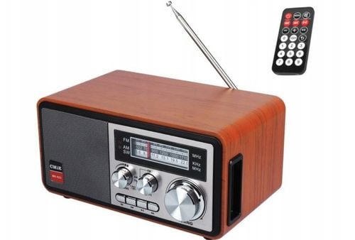 Radio Retro sieciowo-bateryjne FM PRZENOŚNE pilot Bluetooth 1200mAh na Arena.pl