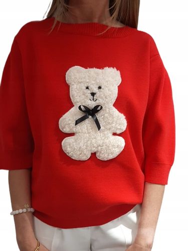 COCOMORE Sweter MIŚ Bear Czerwony Nowość na Arena.pl