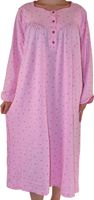 Elegancka bawełniana koszula nocna z rękawem czysta bawełna 58 60 Kolor: Różowy