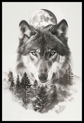 Plakat 40x60cm Wilczy Duch Lasu na Arena.pl