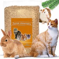 Żwirek drewniany dla kota królika jasny 15kg PACHNĄCY podłoże drewnane