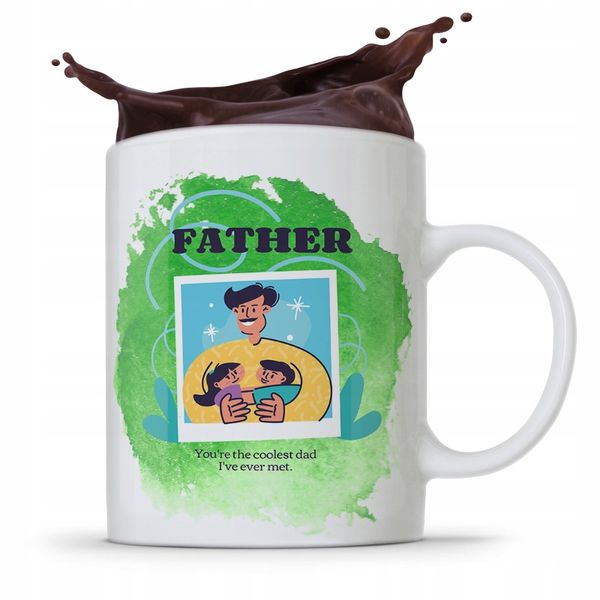 Kubek Na Dzień Ojca Dla Taty Father Prezent Z Nadrukiem Ze Zdjęciem zdjęcie 1