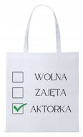 Torba Biała Eco Shopper Dla Aktora Aktorki Prezent Z Nadrukiem Ze Zdjęciem