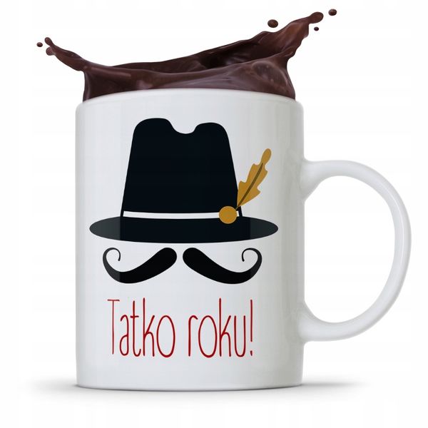 Kubek Na Dzień Ojca Dla Taty Tatko Roku! Prezent Z Nadrukiem Ze Zdjęciem zdjęcie 1