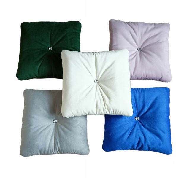 Poduszka dekoracyjna ozdobna welur jasiek zielona zdjęcie 3