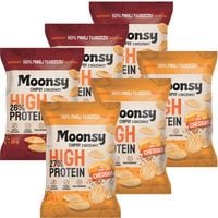 Moonsy Chipsy z soczewicy o smaku Barbecue & Cheddar 60 g x 6 sztuk