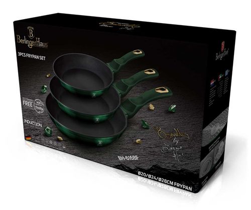 zestaw 3 patelni tytanowych berlingerhaus bh-6168 emerald na Arena.pl