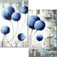 60CM 50CM OBRAZ ŚCIENNY ABSTRAKCYJNE DMUCHAWCE DRUK PŁÓTNO