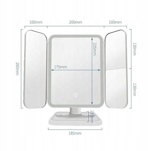 Lusterko stojące biały ARSA GO na Arena.pl