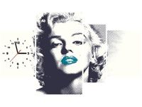 70CM 120CM OBRAZ 4 ELEM MARILYN MONROE TURKUSOWYMI USTAMI ŚCIENNY