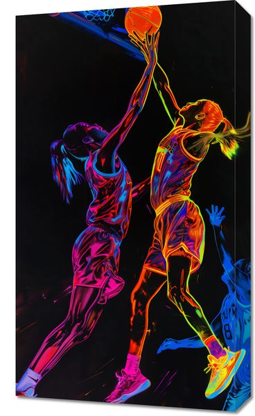 Obraz 40x70cm Mecz W Kosza zdjęcie 1