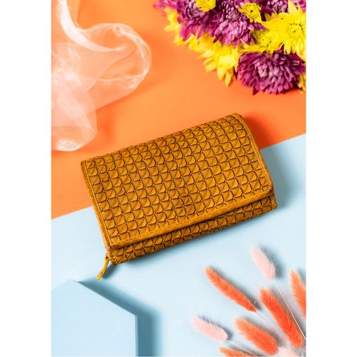 klasyczny portfel damski do torebki z geometrycznym wzorem - rovicky na Arena.pl